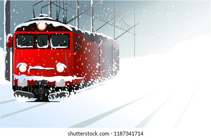 Winter transport issues. Hello winter background.