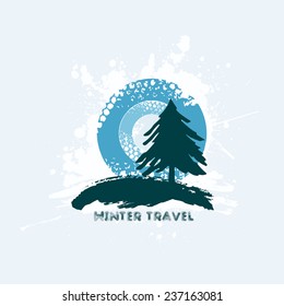 Winter Travel Grunge Design