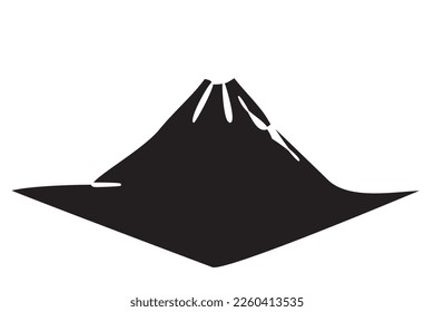 Winter travel icon. Mountain range landscape in firs snow. Vector illustration of winter landscape symbol. Adventure winter sports concept isolated on white background.  Icon, symbol, logo vector.