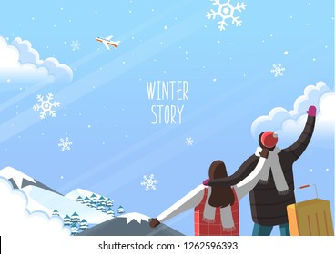 Winter Travel Illustration