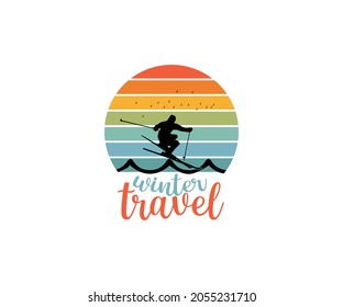 Winter travel vector t-shirt Design