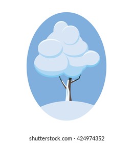 Winter tree icon