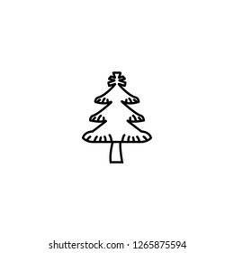 Winter tree icon. Christmas tree icon.