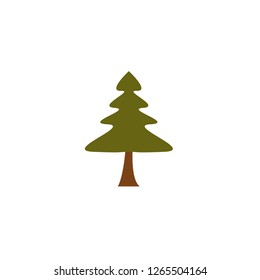 Winter tree icon. Green tree icon. 