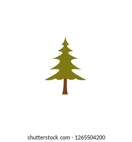 Winter tree icon. Green tree icon. 