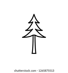 Winter tree icon. Green tree icon. 