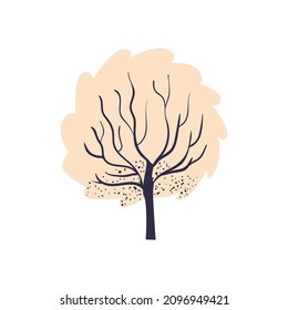 winter tree icon over white