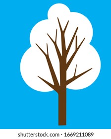 Winter tree icon. vector illustration.
