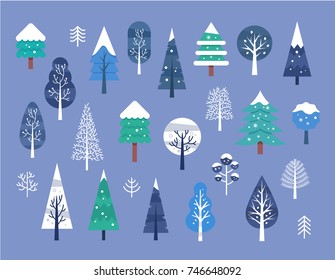 Winter tree illustration