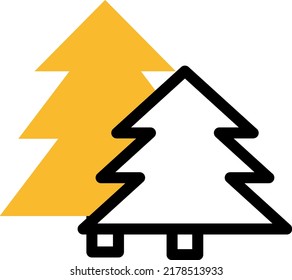 Winter tree, illustration, vector on a white background.