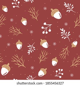 Winter tree seamless pattern good for winter festival, Holiday and celebration.