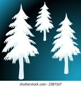ilustración de árbol de invierno