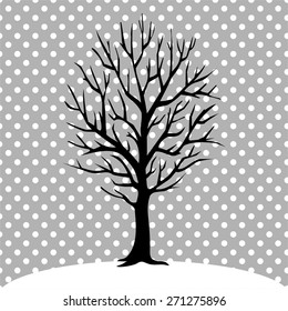 Winter tree silhouette