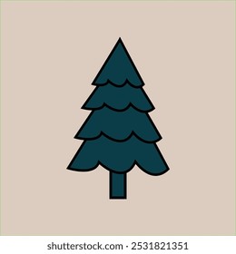 winter tree  silhouette. Vector set template for laser, paper cutting. Decorative ornate illustration. Trees for cards, flyers, print. Modern design elements for winter holidays eps 10