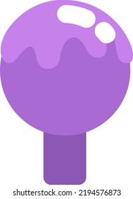 Árbol de invierno con nieve, ilustración, vector sobre fondo blanco.