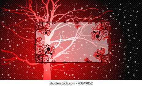 winter tree with text place
