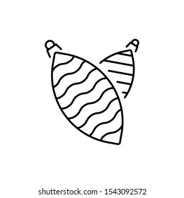 Winter tree toy icon. Simple line, outline vector of Christmas icons for ui and ux, website or mobile application