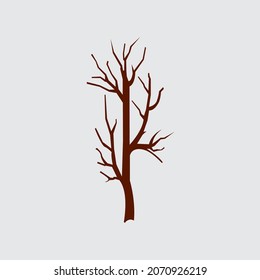 Winter Tree vector icon illustration design template background.