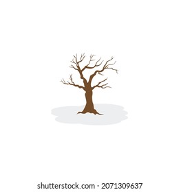 Winter Tree vector icon illustration design template background.