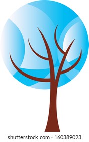 winter tree. vector illustration
