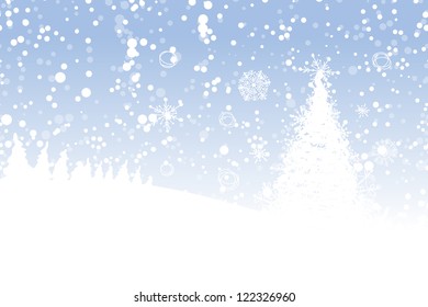 Winter tree for your design. Christmas holiday.