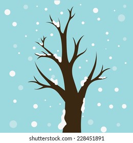 winter trees  concept vector illustration
