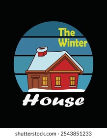 winter t-shirt artwork illustrator design for print T-shirt, spot color, Ready to print vector file. 