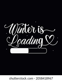 winter t-shirt design vector, winter holiday design. Let it snow. Can be used for invitation, posters, cards and etc.