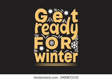 winter t-shirt design vector and typography design