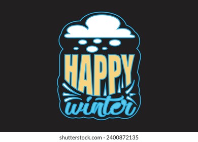 winter t-shirt design vector and typography design