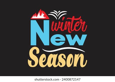 winter t-shirt design vector and typography design