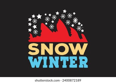 winter t-shirt design vector and typography design