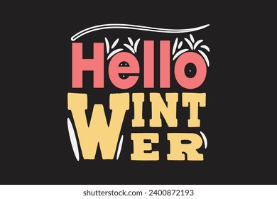 winter t-shirt design vector and typography design