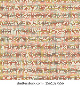Winter Tweed Knit Marl Melange Tweed Effect Vector Seamless Pattern. Heathered Multicolor Hand Knitting Style. Space Dyed Effect Texture. Fabric Textile Background. Wool All Over Print. EPS 10 Tile
