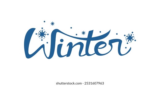 winter typography design. greeting decoration concept.