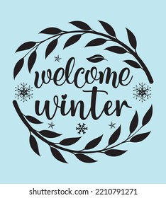 Winter Typography Design Perfect For SVG, T-shirt, And Others
