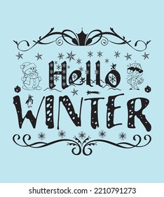 Diseño De Tipografía De Invierno Perfecto Para SVG, Camisetas Y Otros