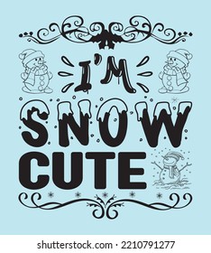 Winter Typography Design Perfect For SVG, T-shirt, And Others