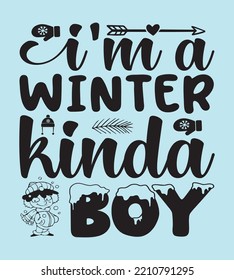 Winter Typography Design Perfect For SVG, T-shirt, And Others