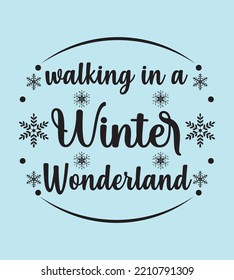Winter Typography Design Perfect For SVG, T-shirt, And Others