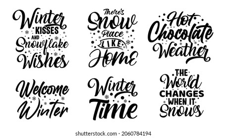 Tipografía de invierno Paquete de diseño SVG para camiseta