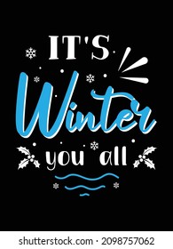 Winter typography t-shirt design. winter t-shirt design.