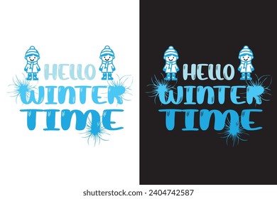 Winter Unique Typography tshirt design