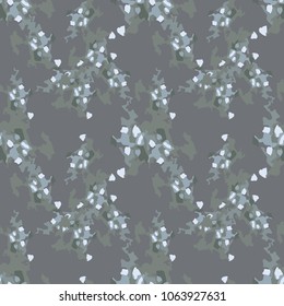 Winter urban camouflage, vector pattern. Classic urban style, masking camo repeat print. Grey, olive and white colors winter ice camoflage texture. Wallpaper, backdrop, cover etc.