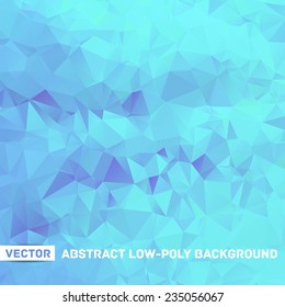 winter vector abstract polygonal blue background