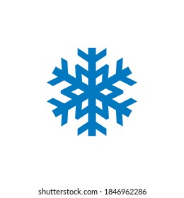 Vector de invierno, logotipo de nieve abstracta