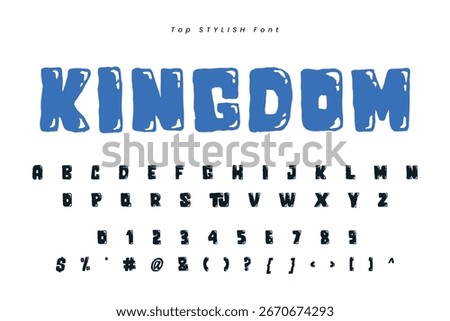 Winter vector alphabet with snow. letter abc, ice cold font, season frost font