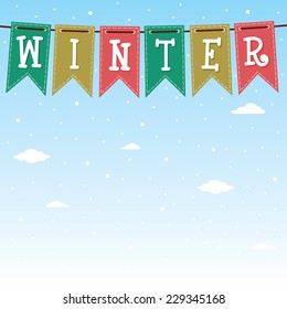 Winter vector background