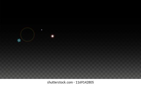 Winter Vector Background with Blue Falling Snowflakes Isolated on Transparent Background. Glitter Snow Sparkle Pattern. Snowfall Overlay Print. Winter Sky. Design for  Christmas Sale.