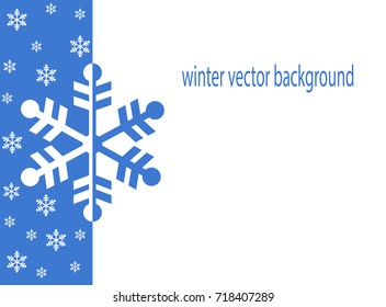 winter vector background blue and white